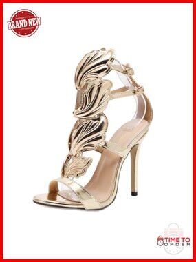 Women's Stilettos High Heel Sandals Gladiator Open Toe Ankle Strap Wedding